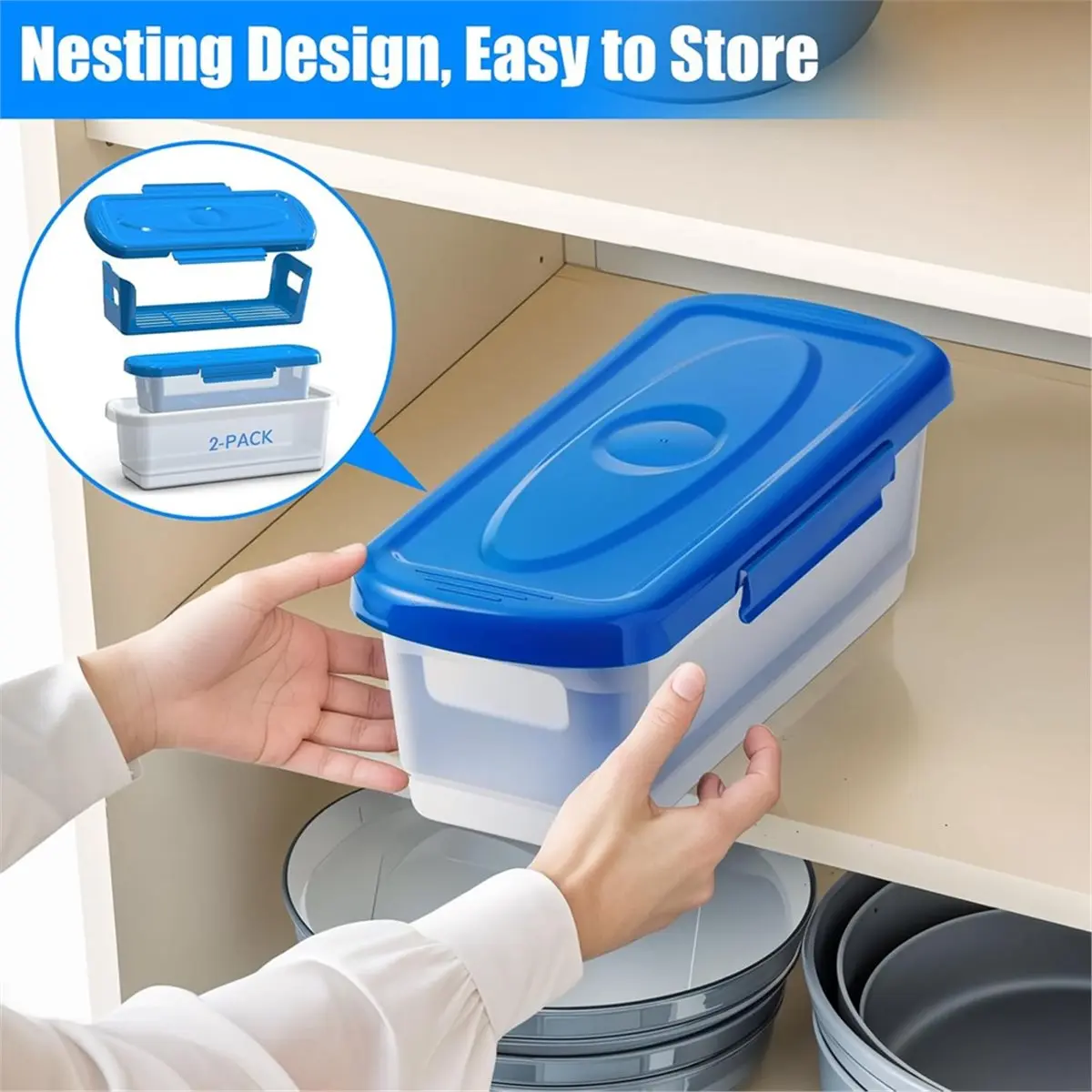 Batter Bowl with Lid, Fish Batter Shaker, Better Breader Shaker Bowl with Breading Tray, Batter Bowl with Lids Shaker