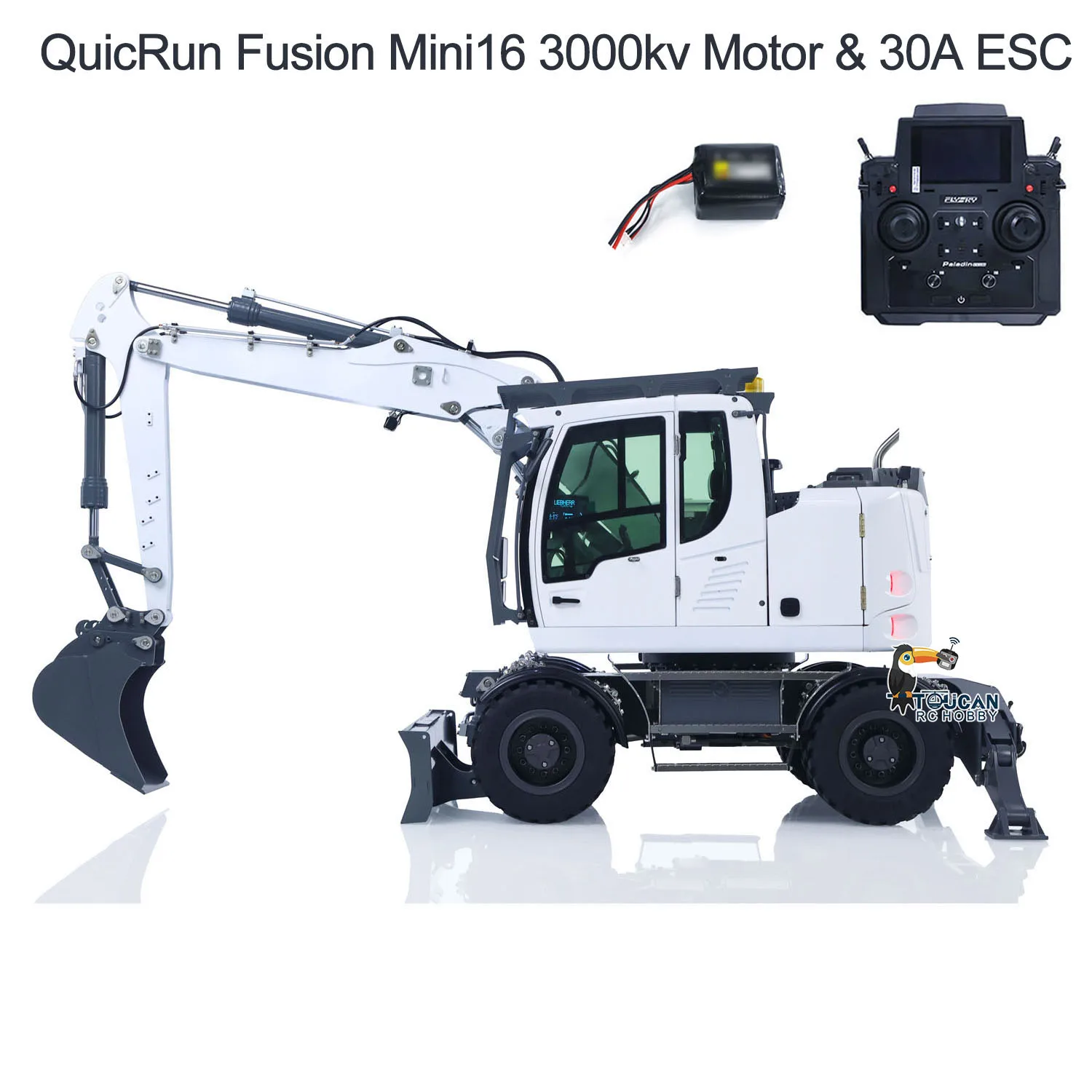 RTR 1/14 RC Hydrauliczna Koparka LR914 8CH Zawory 4x4 Koparka na Kołach Blokada Mechanizmu Różnicowego Silnik Bezszczotkowy Hobbywing ESC System Dźwiękowy