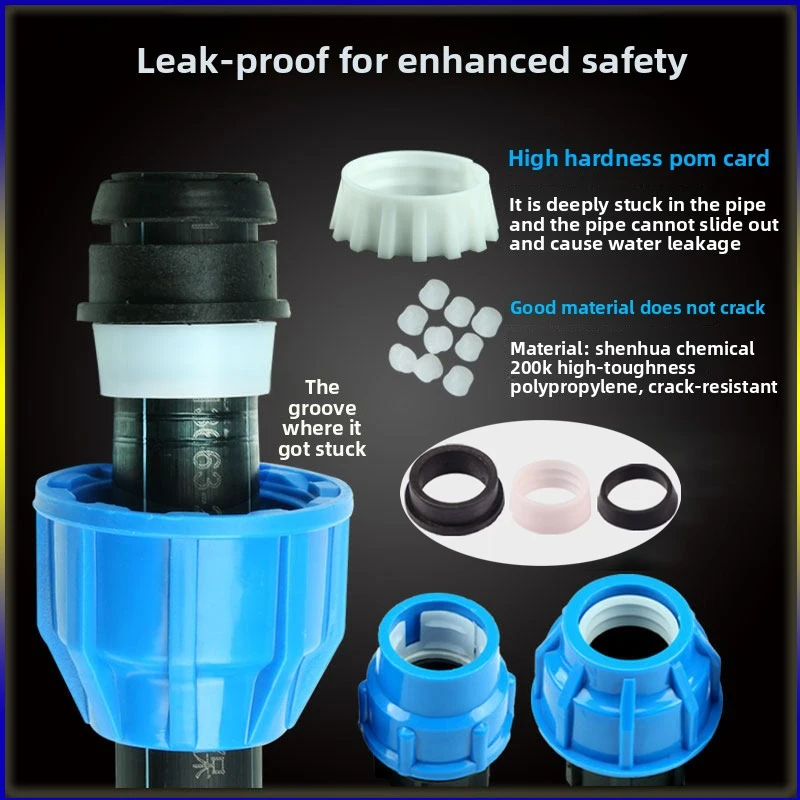 2Pcs Extra Thick PE Pipe Quick Connect Live Joint Male Female Thread Straight 20 25 32mm Reducer Compression Irrigation Fittings
