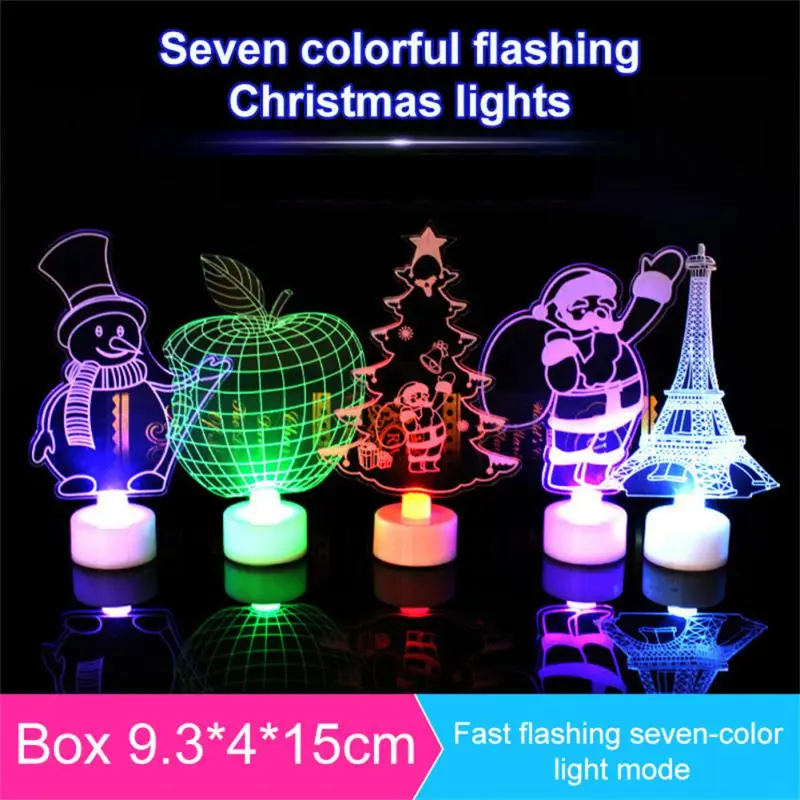 Christmas Xmas Tree Color Changing LED Light Lamp Christmas Xmas Tree Home New Year 2025 Decoration Gifts LED Lights