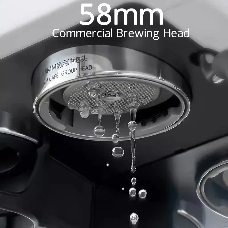 Barsetto Espresso półautomatyczny ekspres do kawy z młynkiem komercyjna ekstrakcja na gorąco i na zimno 15Bar parowy spieniacz do mleka BAE-01C