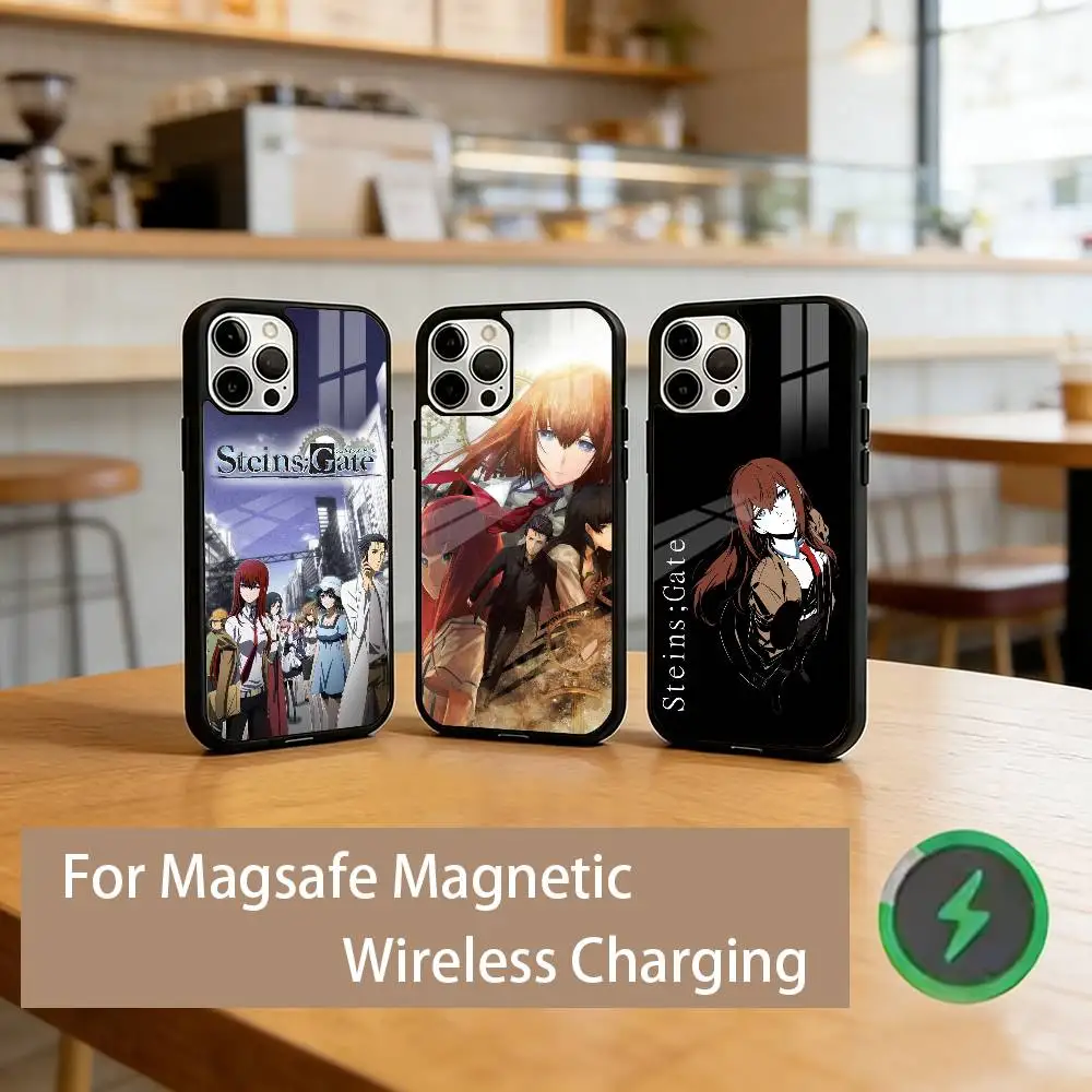 

S-Steins G-Gate Phone Case Magnetic with Magsafe Wireless Charging For iPhone17,16,15,14,13,12,11 Plus,Pro