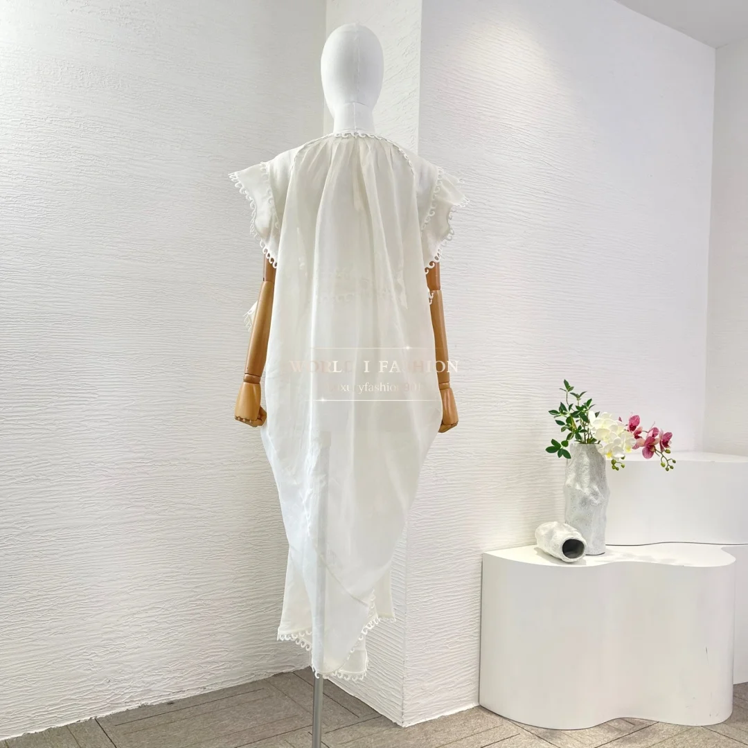 2025년 신상 패션 여성용 민소매 컷아웃 미디 드레스 고품질 사진과 동일