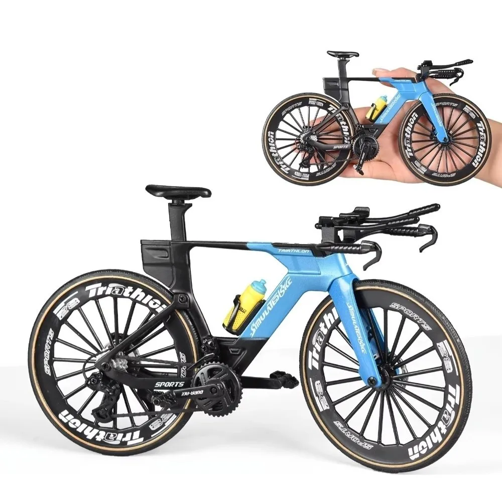 

New Simulated Road Bike Model Red Blue Green 1:8 Alloy Road Bike with Water Bottle Colorful Collectible Bike Toy Ideal Gift