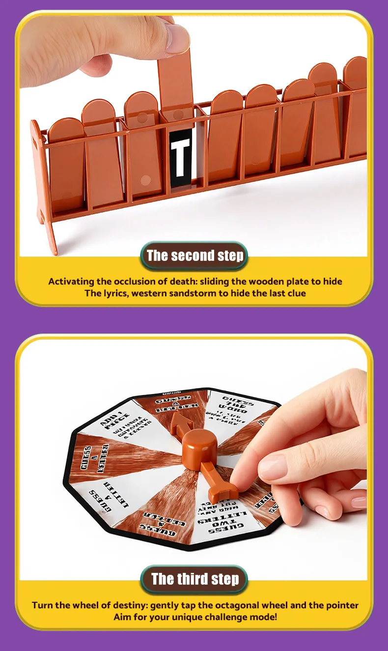 Nieuwe magnetische Hangman Mystery Word Game magnetische hanger Mystery Family Gathering Game Toy Christmas