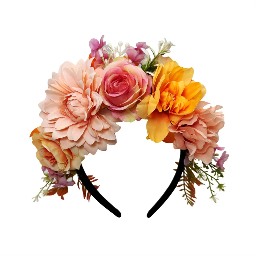 

Women's Soft Fabric Floral Headband Adjustable Simulated Flowers Suitable for Prom Photography Events Wedding Hair Accessories