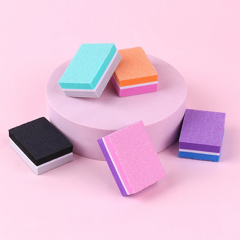 50pcs Mini Nail File Buffer Block Double Sided Sanding & Buffing Professional Nail Tools for Pedicure Manicure
