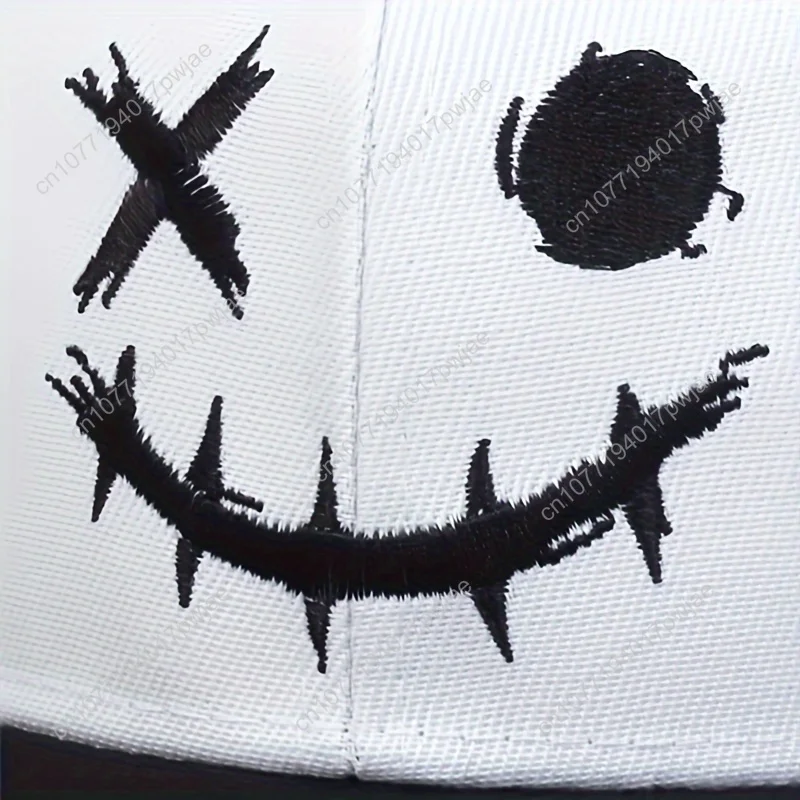 Sombrero de hip hop con cara sonriente para hombre, sombrero informal ajustable para exteriores, estilo primavera/otoño/primavera verano, viajes, vacaciones junto al mar