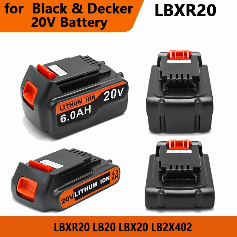 

18 В 3,0 Ач 4,0 Ач BL2018 Замена аккумулятора Black & Decker 20 В Макс. литиевый аккумулятор LST220 LB2X4020 LBXR20 LB20 LBX20 Аккумуляторные инструменты
