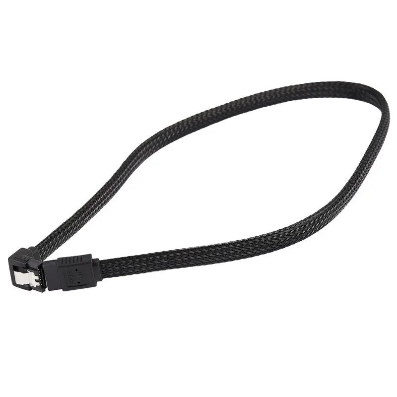 ●50CM SATA 3.0 III SATA3 7Pin Data Cable Right Angle 6Gb/S SSD Cables HDD Hard Disk Data Cord With Nylon Sleeved