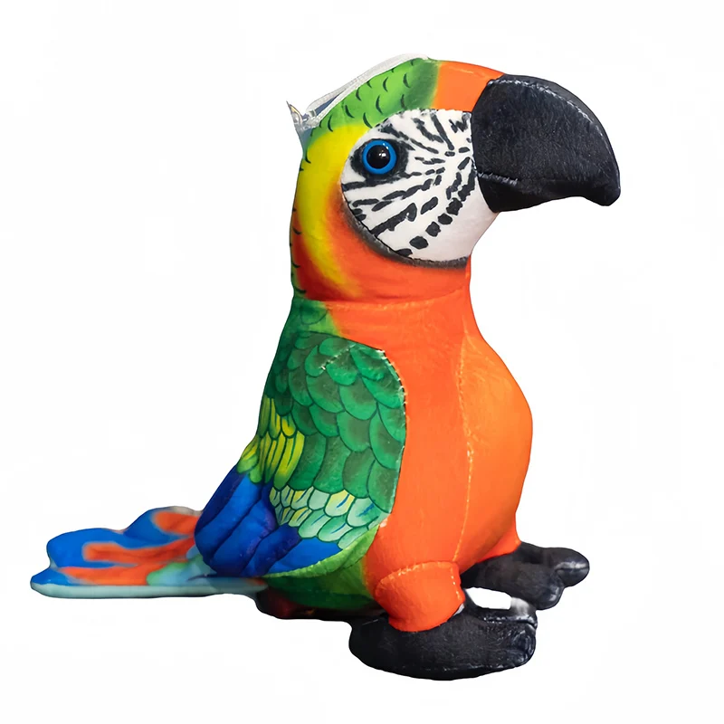 20cm Funny Parrot Plush Toys Soft Simulation Psittacidae Macaw Stuffed Toy Cute Wild Animals Birds Dolls Bird Toys