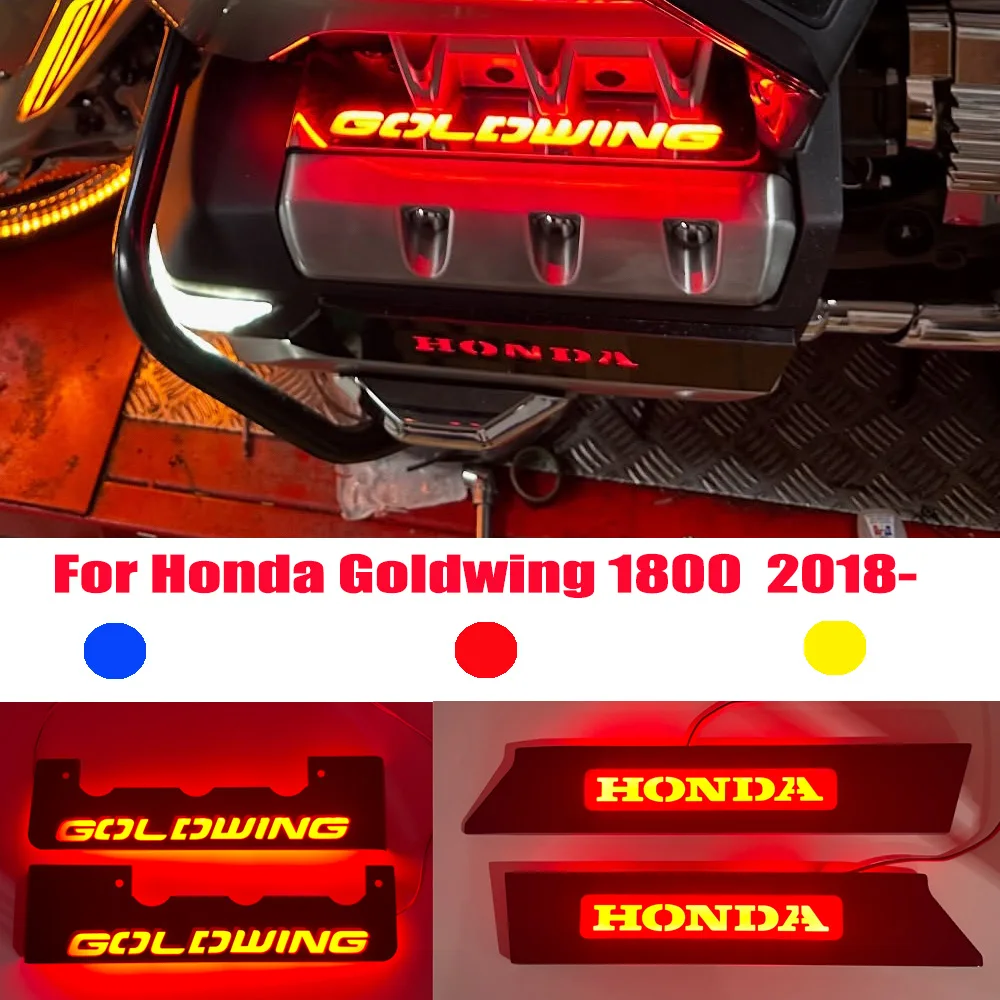 لهوندا Goldwing 1800 GL1800 2018-حراس محرك الدراجة النارية حماية المحرك LED غطاء المحرك أضواء LED الحرس