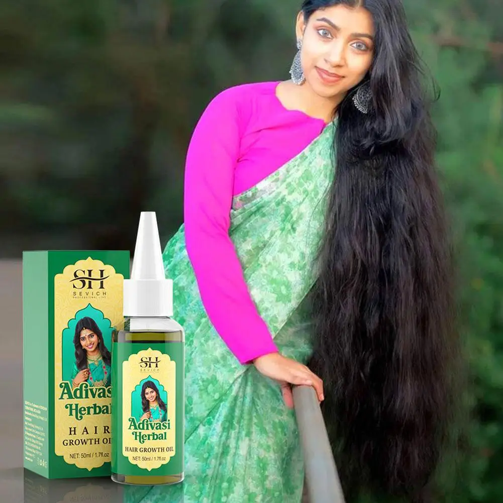 50ml Pure Natural India Hair Oil olio ayurvedico olio di rosmarino per uomo siero per la ricrescita dei capelli Anti perdita di capelli C9M3