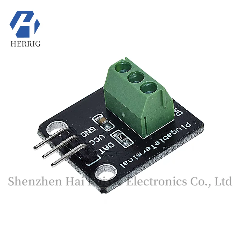 

DS18B20 waterproof temperature sensor module digital thermometer probe terminal adapter module with wire