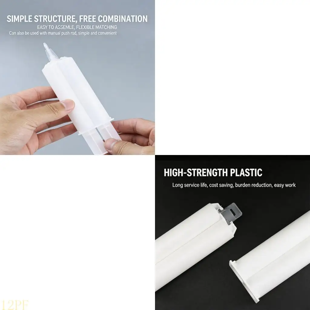 12PF High Precise 50Ml Plastic Epoxy Cylinder For Dental Work And Industrial Bonding With Easy Squeeze Dispenser Home Use