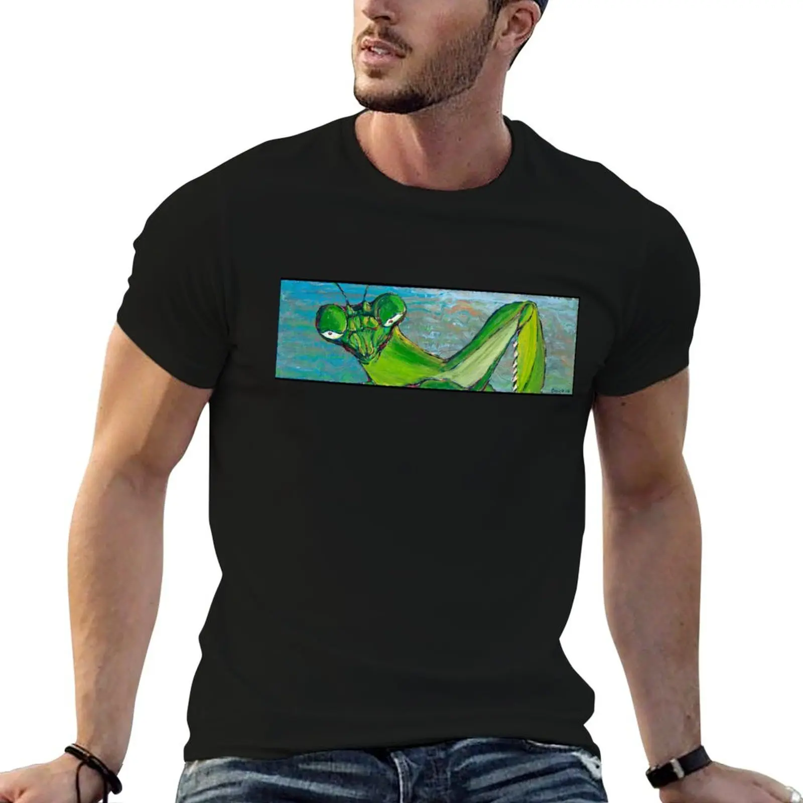 

Praying Mantis T-Shirt t shirt for man 100 percent cotton man t shirt cotton high quality t shirts for man cotton T-Shirt