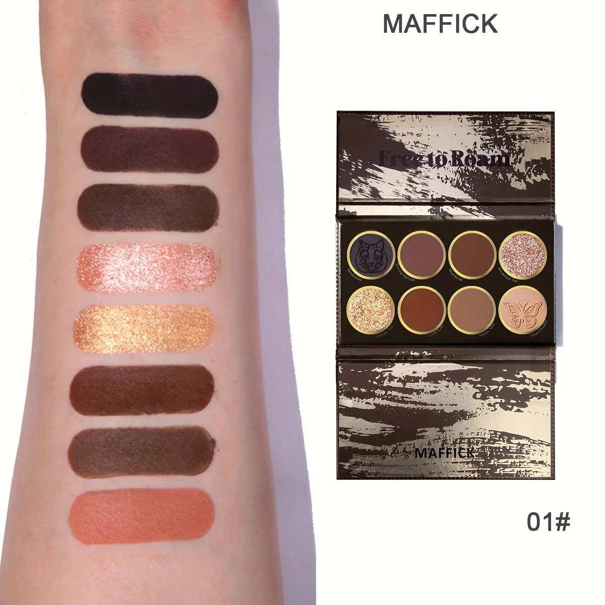 MAFFICK 8 color chocolate eye shadow cartoon brown pearlescent matte eye shadow tray