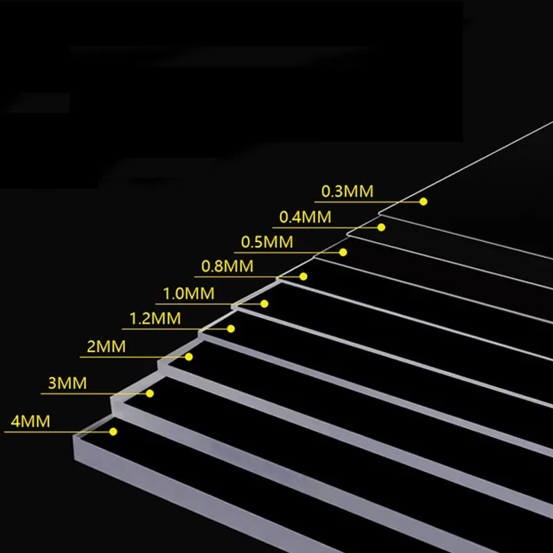 1-10Pcs High Transparent PVC Plate Thickness 0.2-4mm Clear Plastic Sheet DIY Handmade Model Material Processing Accessories