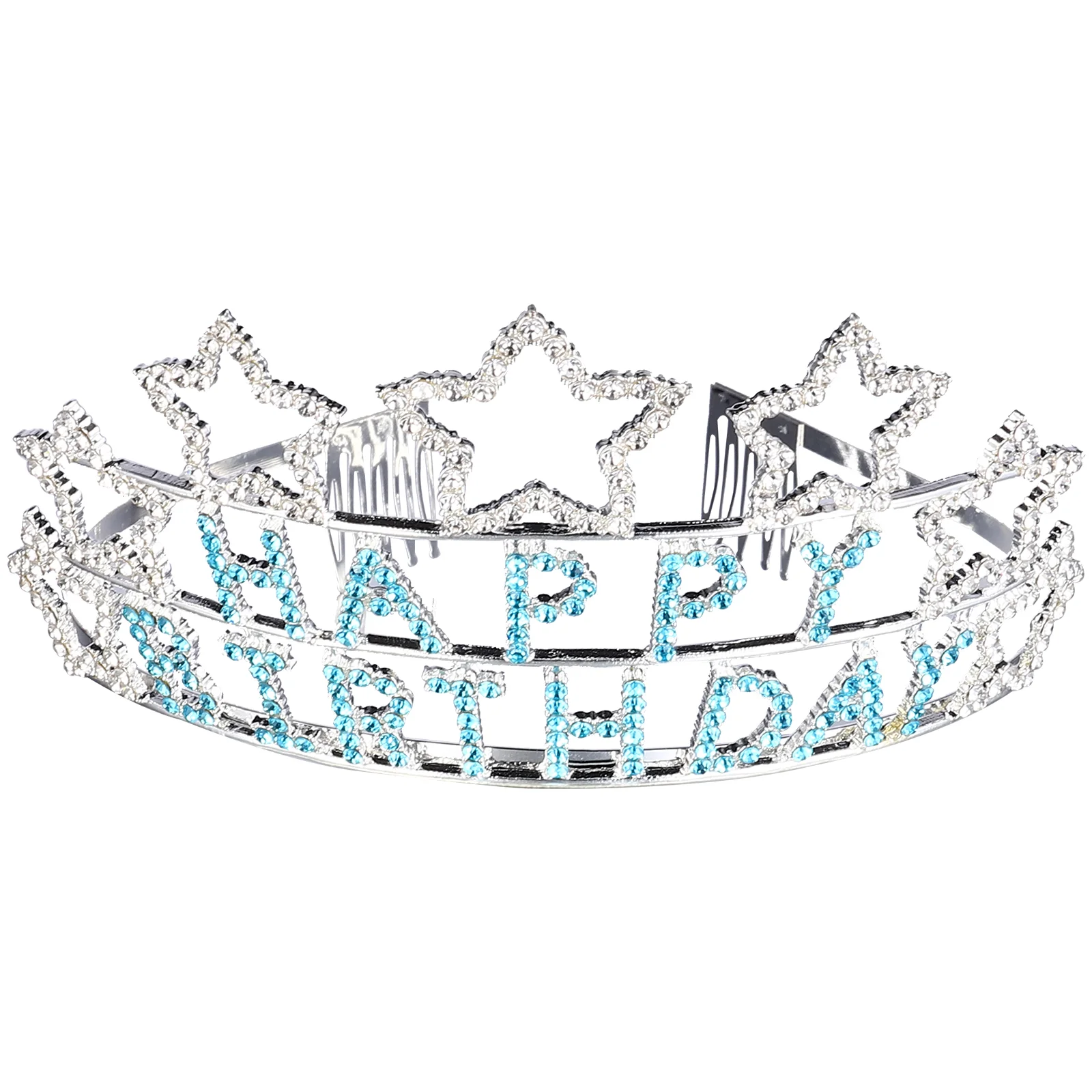 

Birthday Crown Women Party Hair Decoration Ornament Rhinestone Hairband Headpiece Ribbons