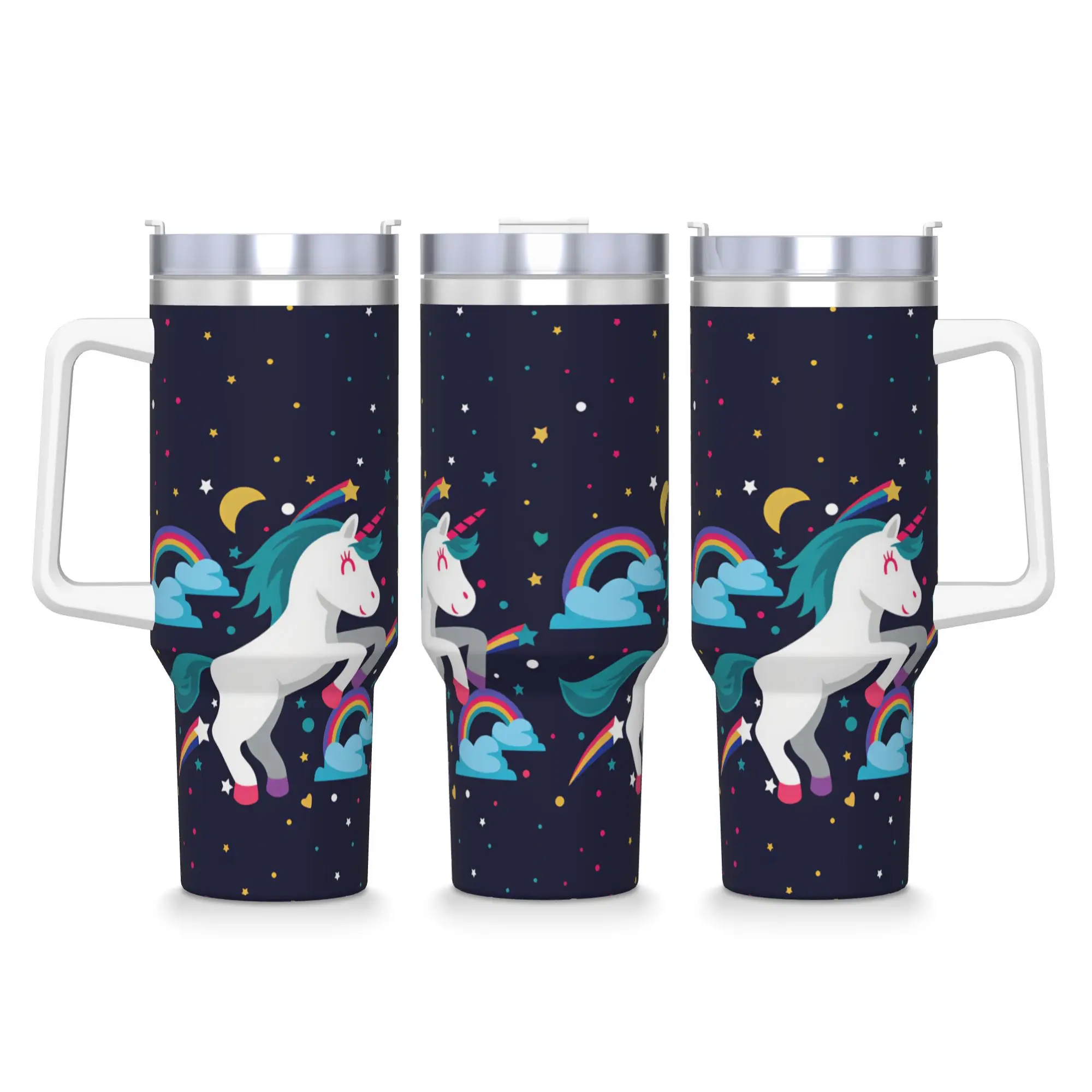 Stainless Steel Tumbler Cute Unicorn Thermal Cups  Leakproof Cold Drink Car Mugs Travelist Graphic Water Bottle