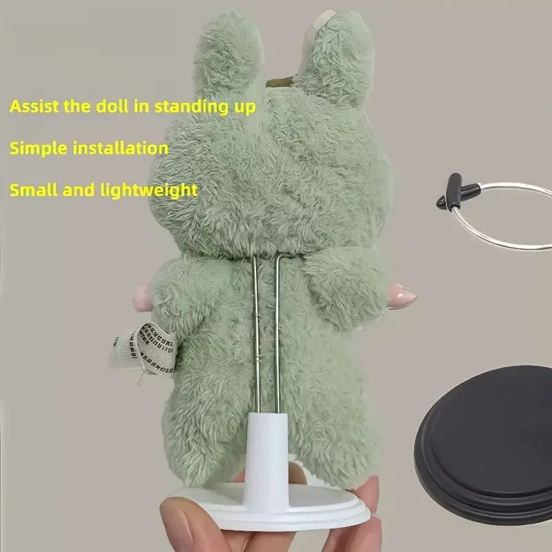 Adjustable Doll Stand for 4-8 Inches Dolls Black White Display Bracket & Card Holder Home Decor Birthday Day School Season Gift﻿