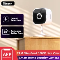 SONOFF CAM Slim Gen2 cámara de seguridad inteligente para el hogar 1080P detección de movimiento humano visión nocturna Audio seguimiento automático grabación de vídeo de movimiento