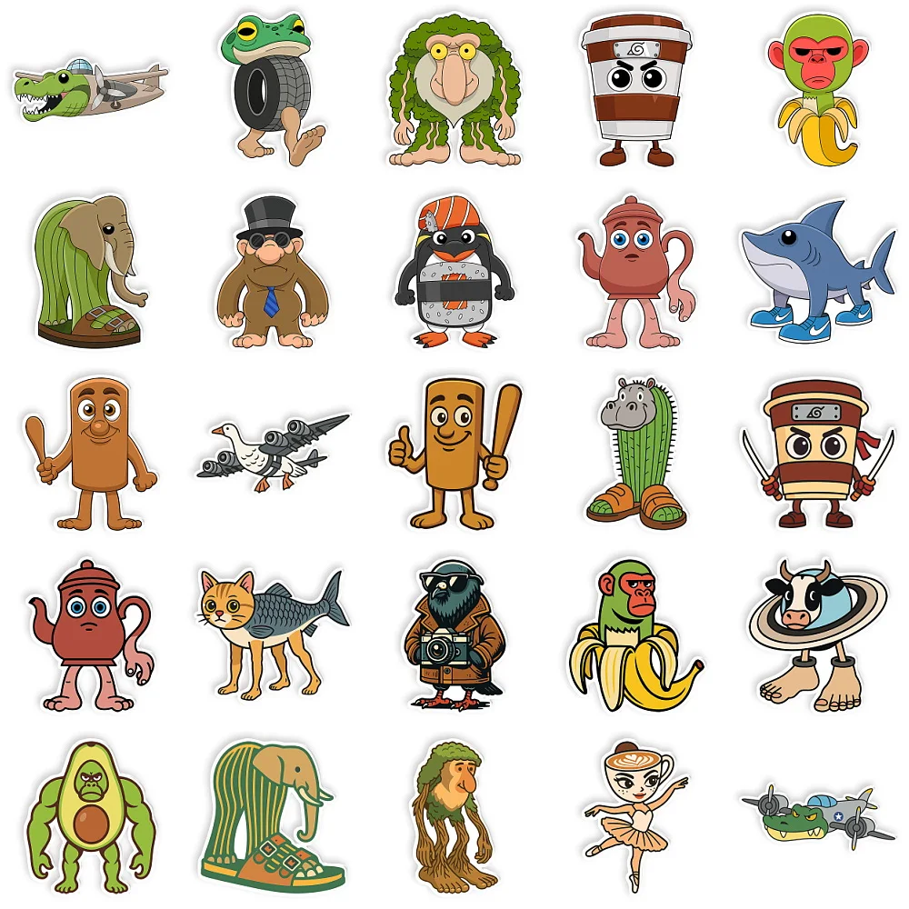 1pcs Funny Animal & Food Shoe Charms for Shoes Decoration – Quirky AI Style Accessories with Banana, Shark, Monkey, Avocado