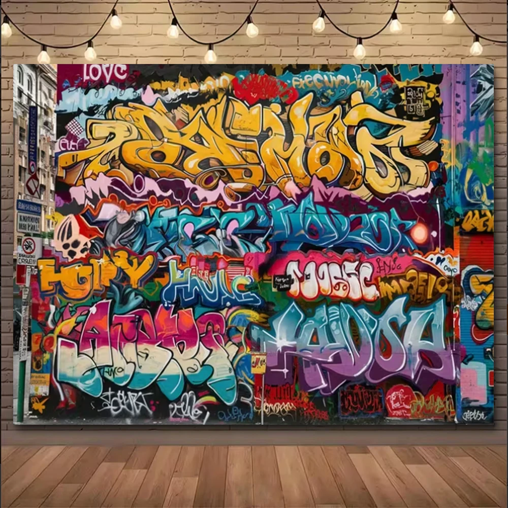 الحضرية الإبداعية الكتابة على الجدران خلفية الديكور شارع الفن رذاذ اللوحة حفلة عيد ميلاد لعبة غرفة نوم خلفية الإمدادات #6