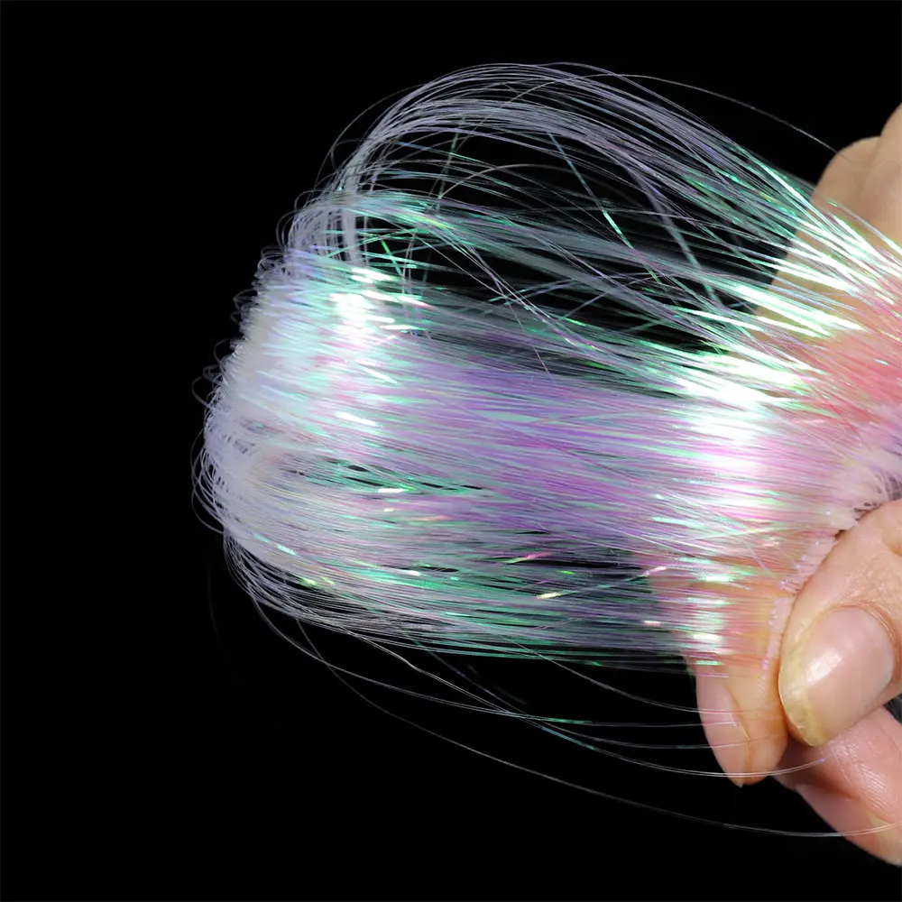 4/14Packs 0.5mm Ice Wing Flashabou Tinsel Crystal Flash Fly Tying Material For Nymphs Streamers Jig Head Lures Sea Fishing Lure