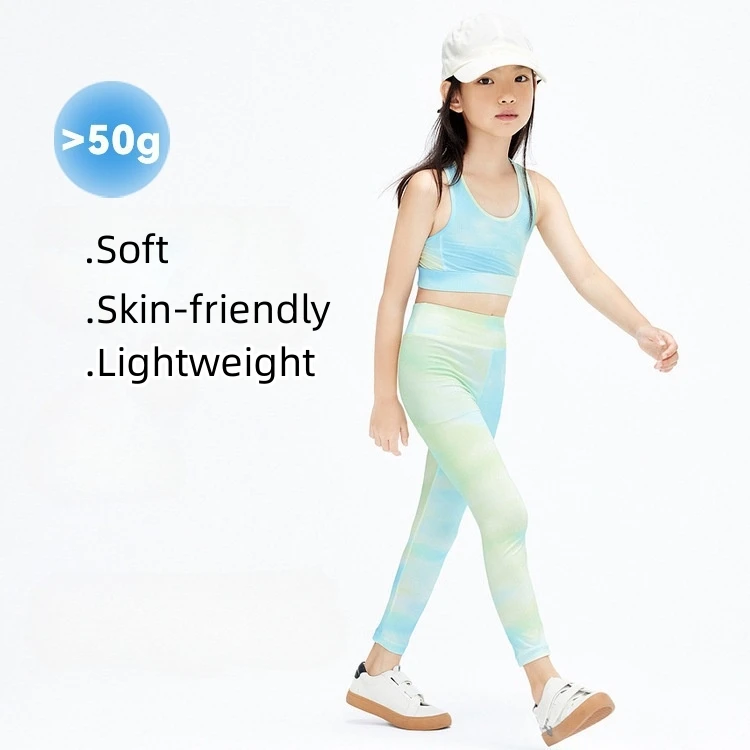 

Girls Quick Dry Sports Set Kids Workout Running Yoga Sets Outfits High Stretch Breathable Training 2 Pieces Fitness Clothing