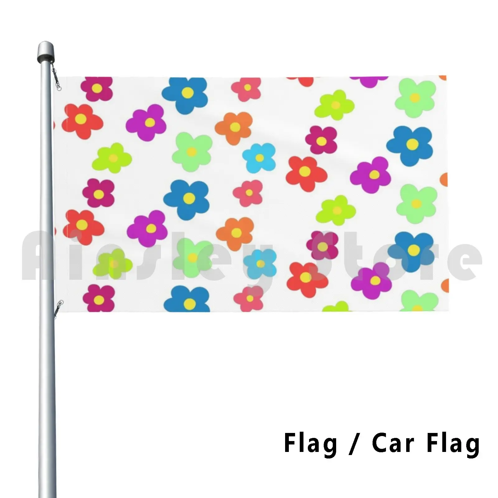 Flowers Outdoor Decor Flag Car Flag Flower Flowers Purple Pink Red Green Lime Orange Yellow Golf Y2k Aesthetic