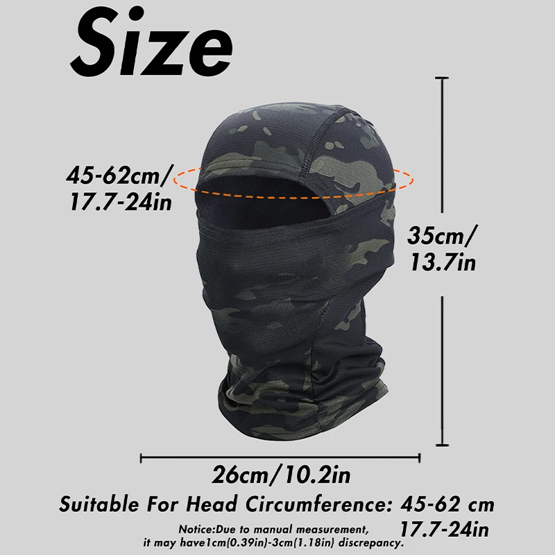 Musion Balaclava Thermal Mask With Elastic Eyelets  Neck Warming, Winter Ski Mask  Windproof Cold Resistant Wear-Resistant Sun R