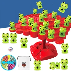 Montessori Math Toy Balancing Board Puzzle per bambini Frog Balance Tree Educational interazione genitore-figlio gioco da tavolo giocattoli