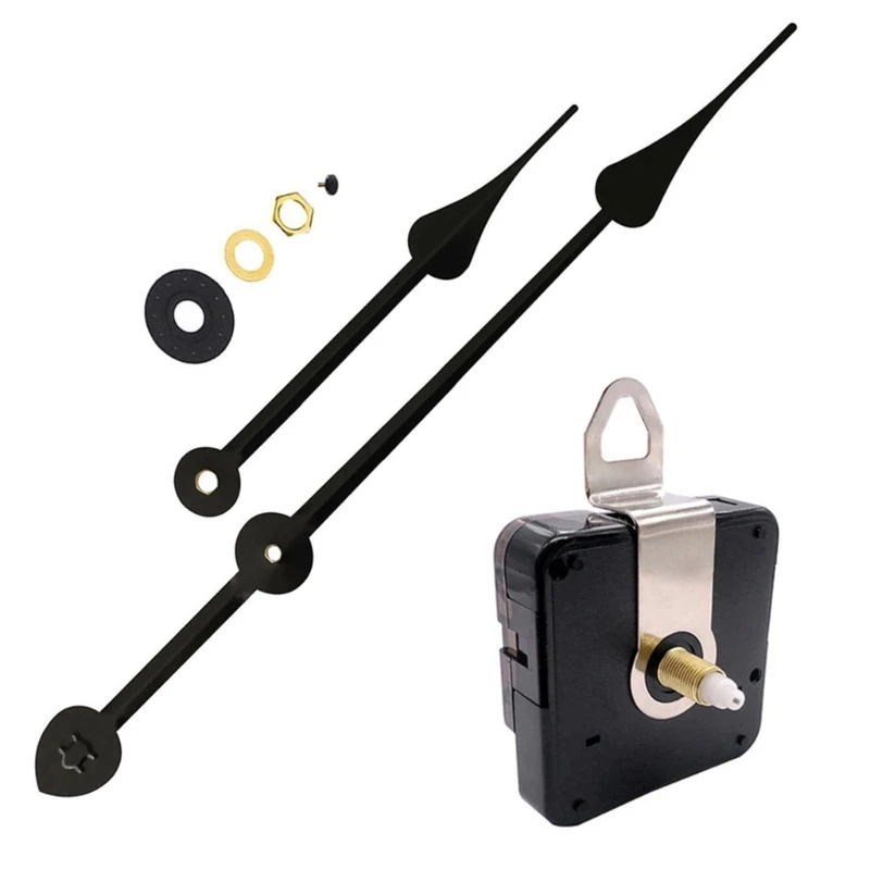 High Torque 18mm Shaft Clock Movement Mechanism DIY Repair Parts with Hour Minutes Hands for Silent Clock