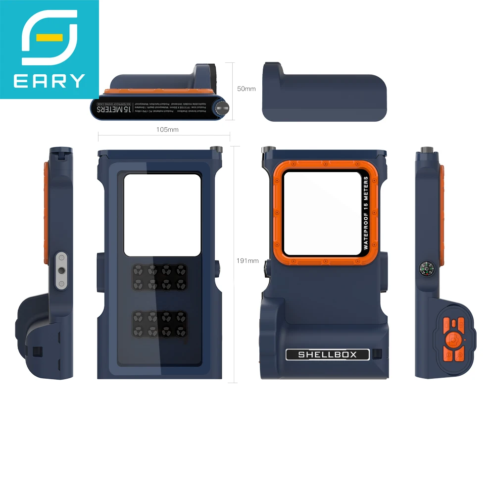 

Eary Waterproof Diving Phone Case for iPhone 17/16 Pro Max Samsung (50ft/15m) Outdoor Snorkeling Underwater Surfing Photo Video