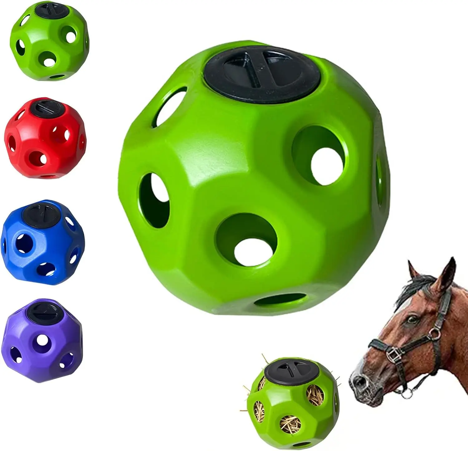 40 سنتيمتر لعبة القش الحصان الكرة الزرقاء تغذية بطيئة الإجهاد الإغاثة المغذية للماعز/الأغنام #3