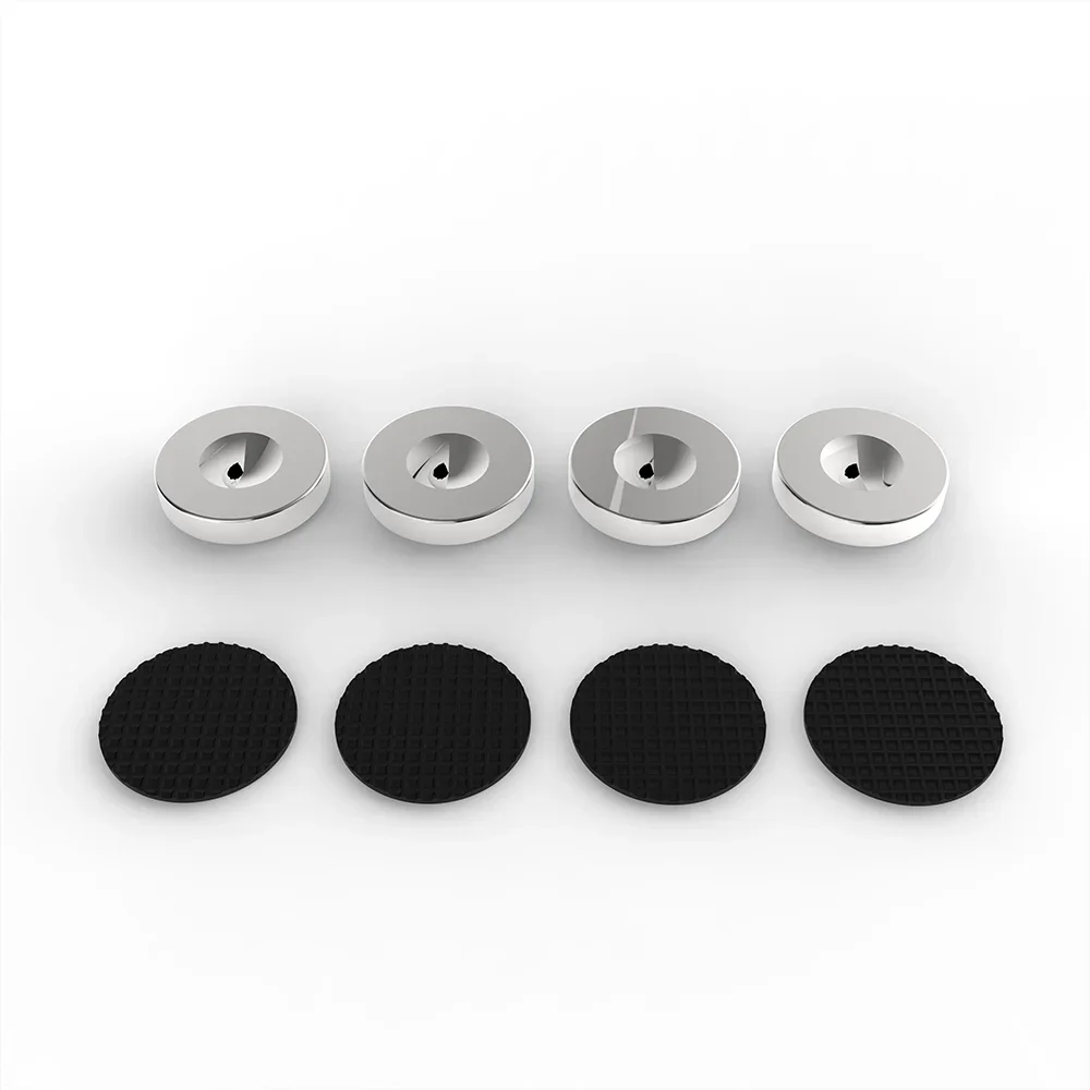 4Pcs Stainless Steel Shockproof Spike Pads Isolation Stand FeetAmplifier Speaker Player Subwoofer Get Pure Natural Sound Effect