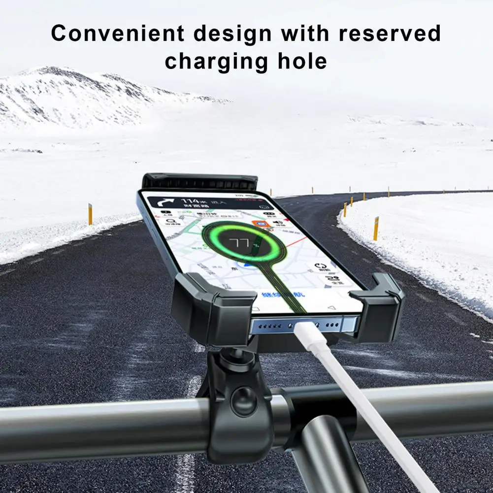 Motorcycling Cellphone Bracket Universal Shockproof Cycling Cell Phone Holder with 360 Degree for Motorcycling for Handlebars image 4