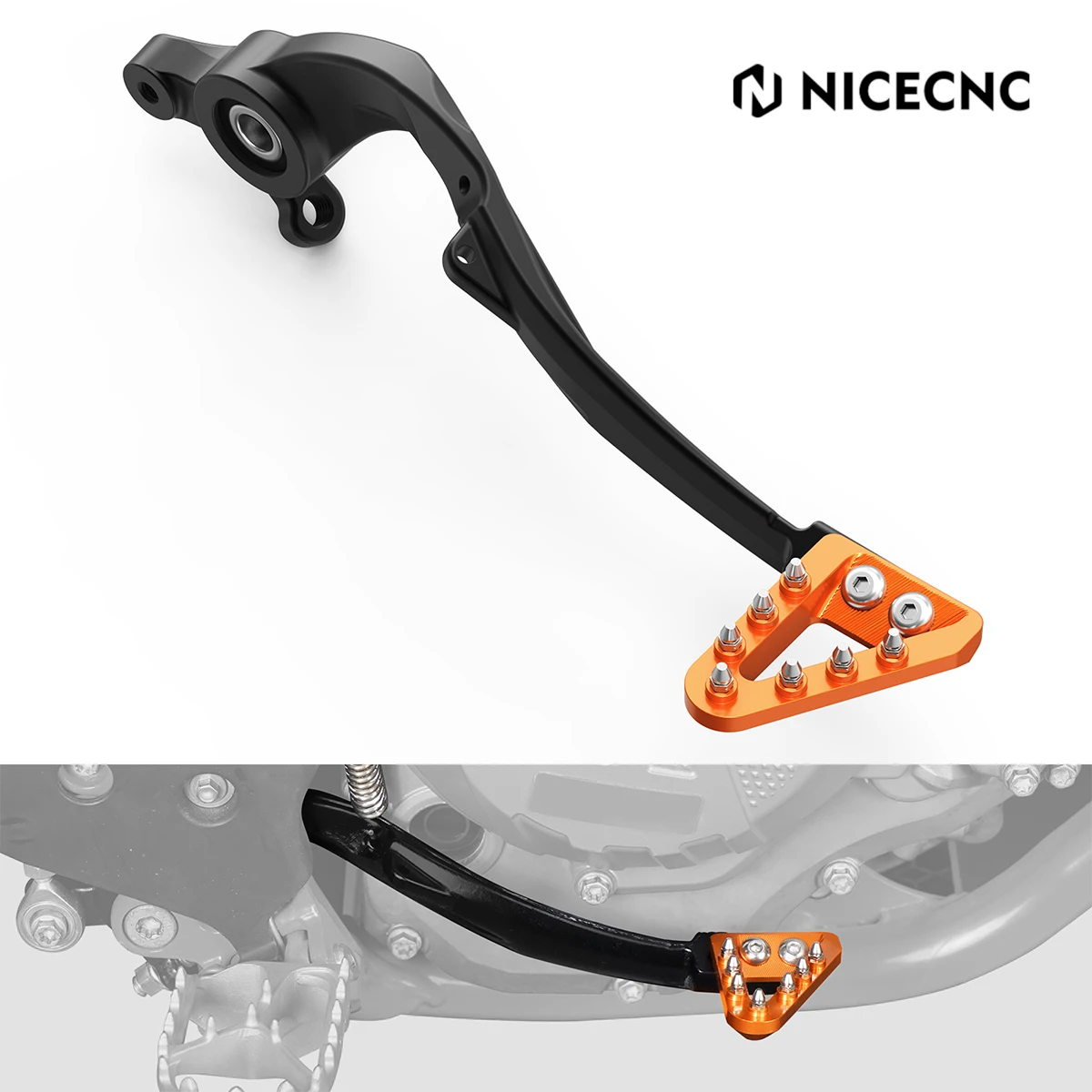 

NICECNC Brake Pedal Lever Kit For 2025 KTM EXC 300 TPi Six Days EXC-F 500 EXC-F 450 SX-F 350 XC-F 250 XC-W 150 SX 125 2017-2025