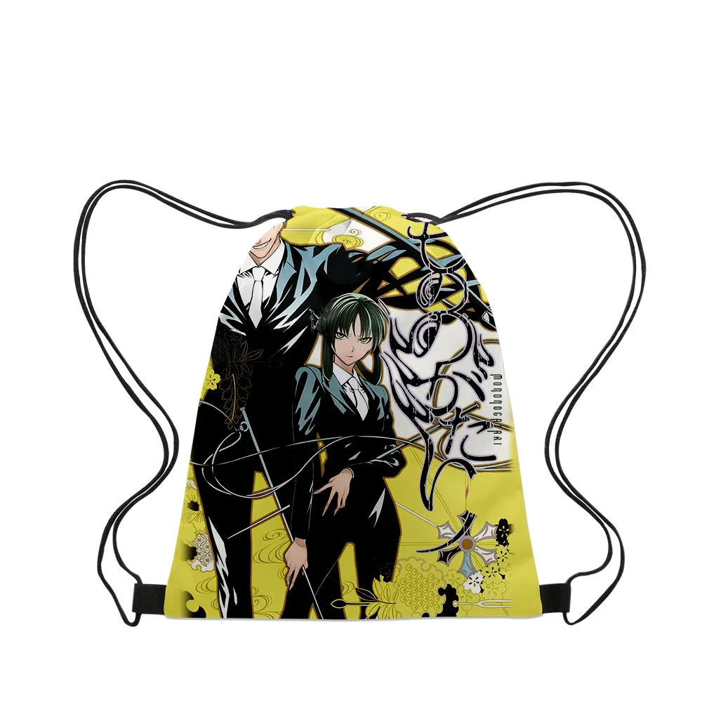 Mononogatari Anime 2023 New Handbags Cloth Canvas Drawstring Bag Women Men Leisure Bags