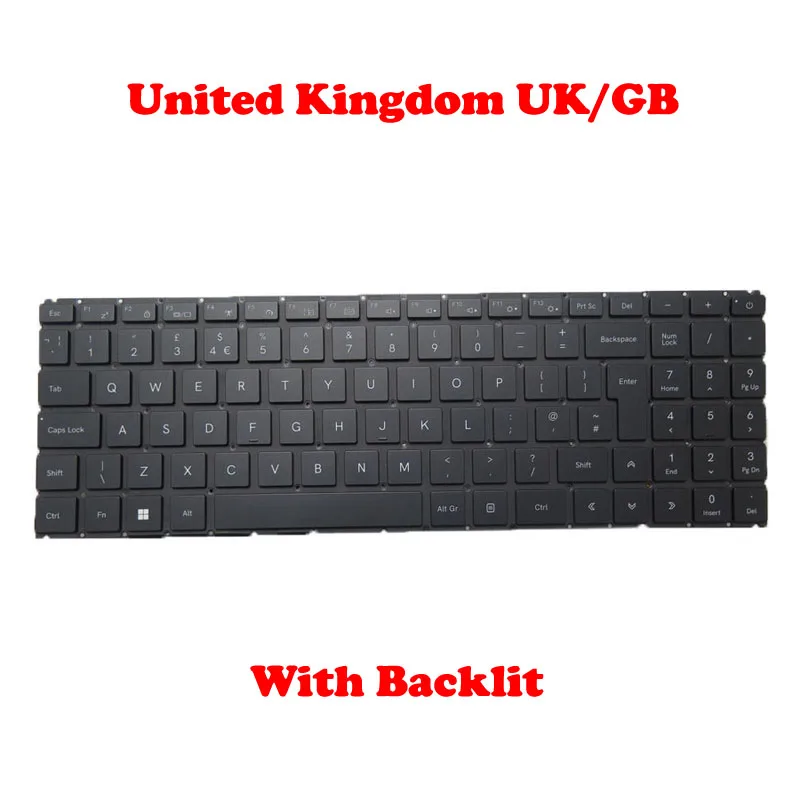 Laptop With Backlit Keyboard For Slimbook Executive 16 12th Gen English US United Kingdom Black Executive 16 i7 13700H RTX 4060