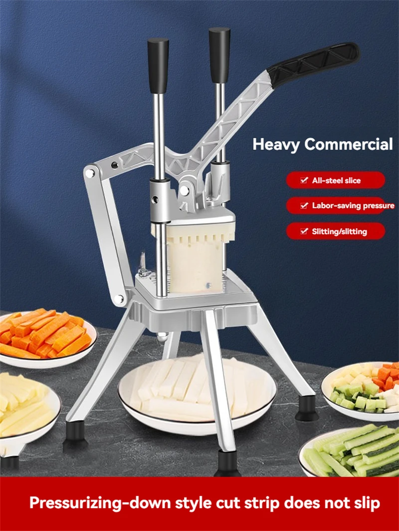 Commercial Vegetable Fruit Dicer Cutter 7mm 10mm 14mm Blade Home Potato Tomato Food Slicer Chopper Manual Cutting Machine