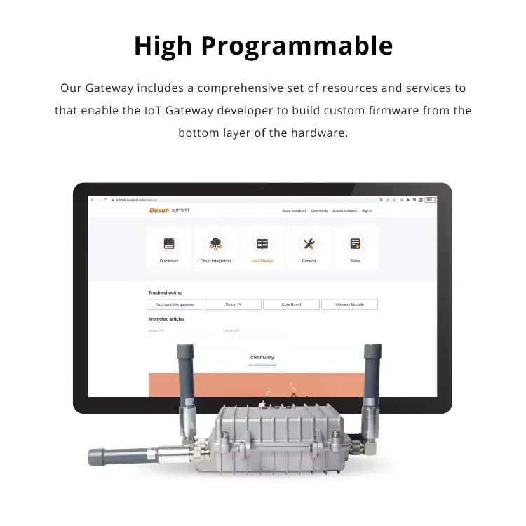 Dusun Open Source Linux Long Distance Lora 4g Lorawan Gateway For Water Meter Transmission