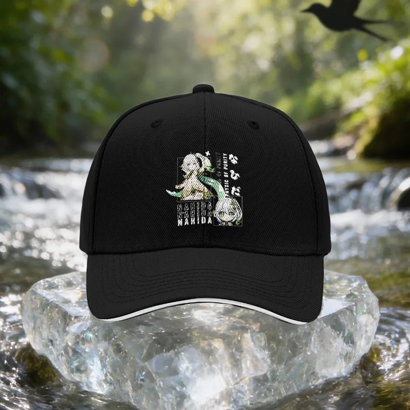 Lolita Style Green Leaf Decoration Sandwich Baseball Cap for Men And Women, Easy, Lightweight, Adjustable, Outdoor Sun Hat, Idea