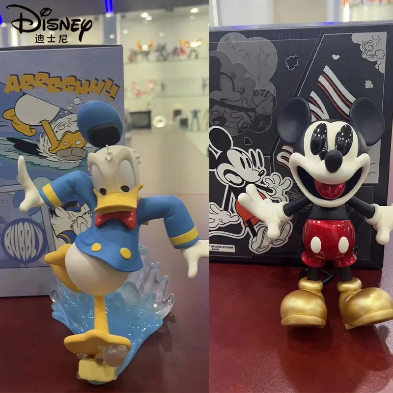 Disney Slide Duck Tide Donald Duck Scrooge Magic Storm Desktop Decoration Girls Christmas Gift Anime Action Figure Stitch Mickey