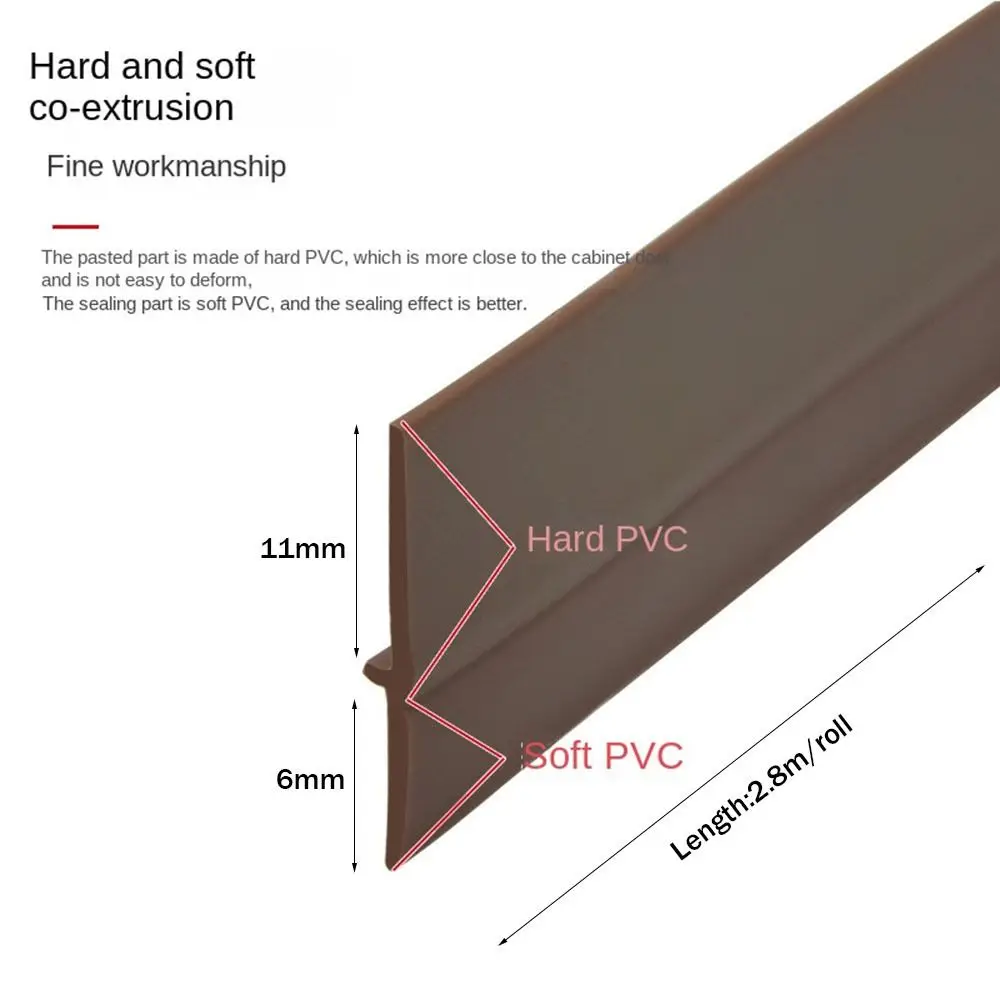 Blackout Strip Insect-proof Wardrobe Seal Gap Filling Cabinet Door Strip Seal Strip Dust-proof Strip Self-Adhesive