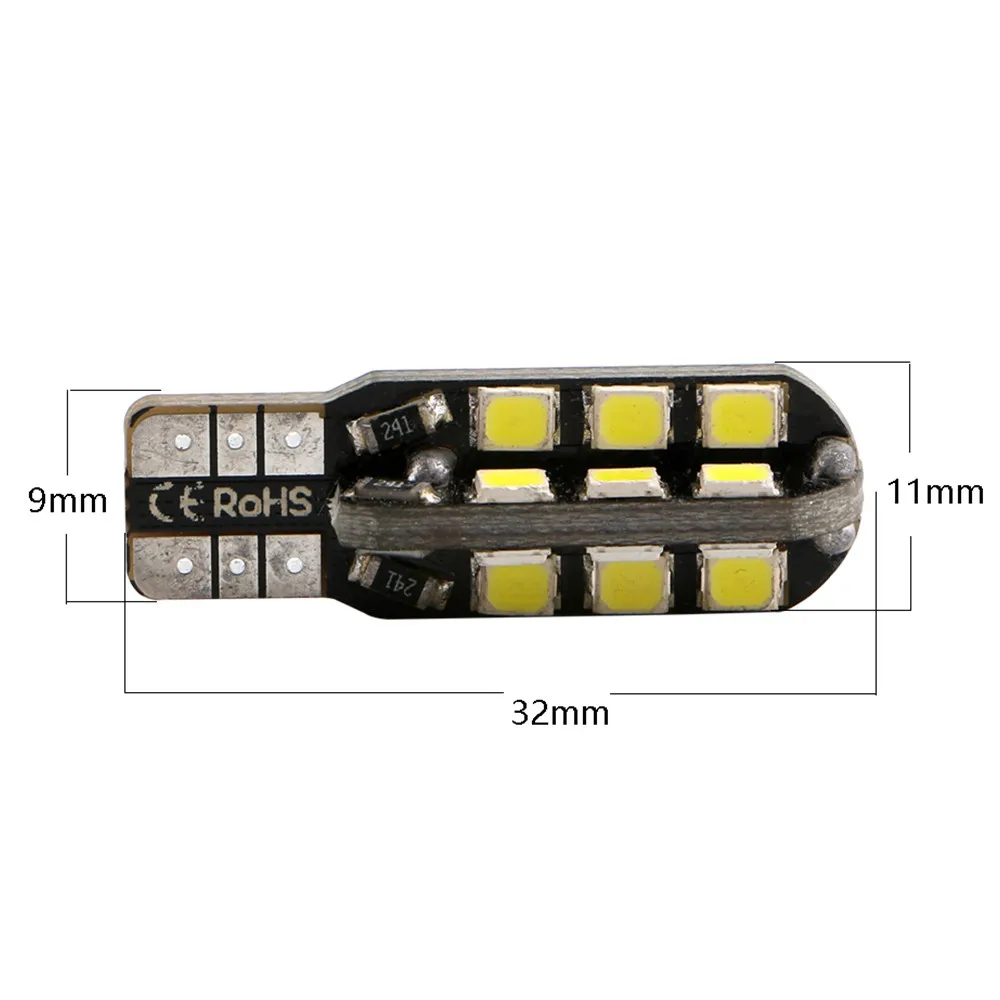 

600 шт., T10 W5W, 147 Φ, 24 SMD 2835, Φ PCB, лампа с клиновидным цоколем, 12 В постоянного тока, canbus, автомобили