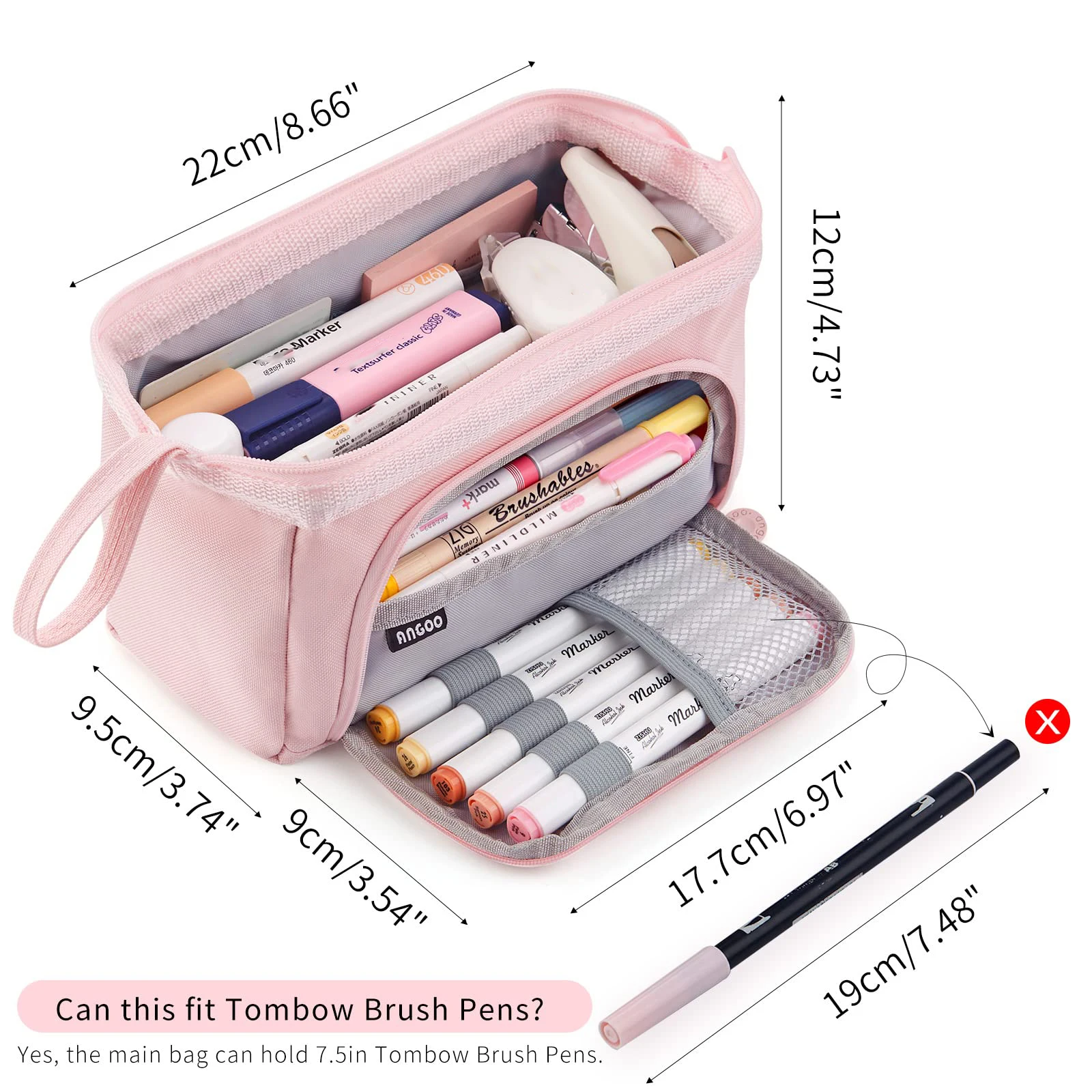 Large Capacity Pencil Case Cute Student Pencil Cases Big Pen Bag Case Storage Box Boy Girl Kid Office School Stationery Supplies