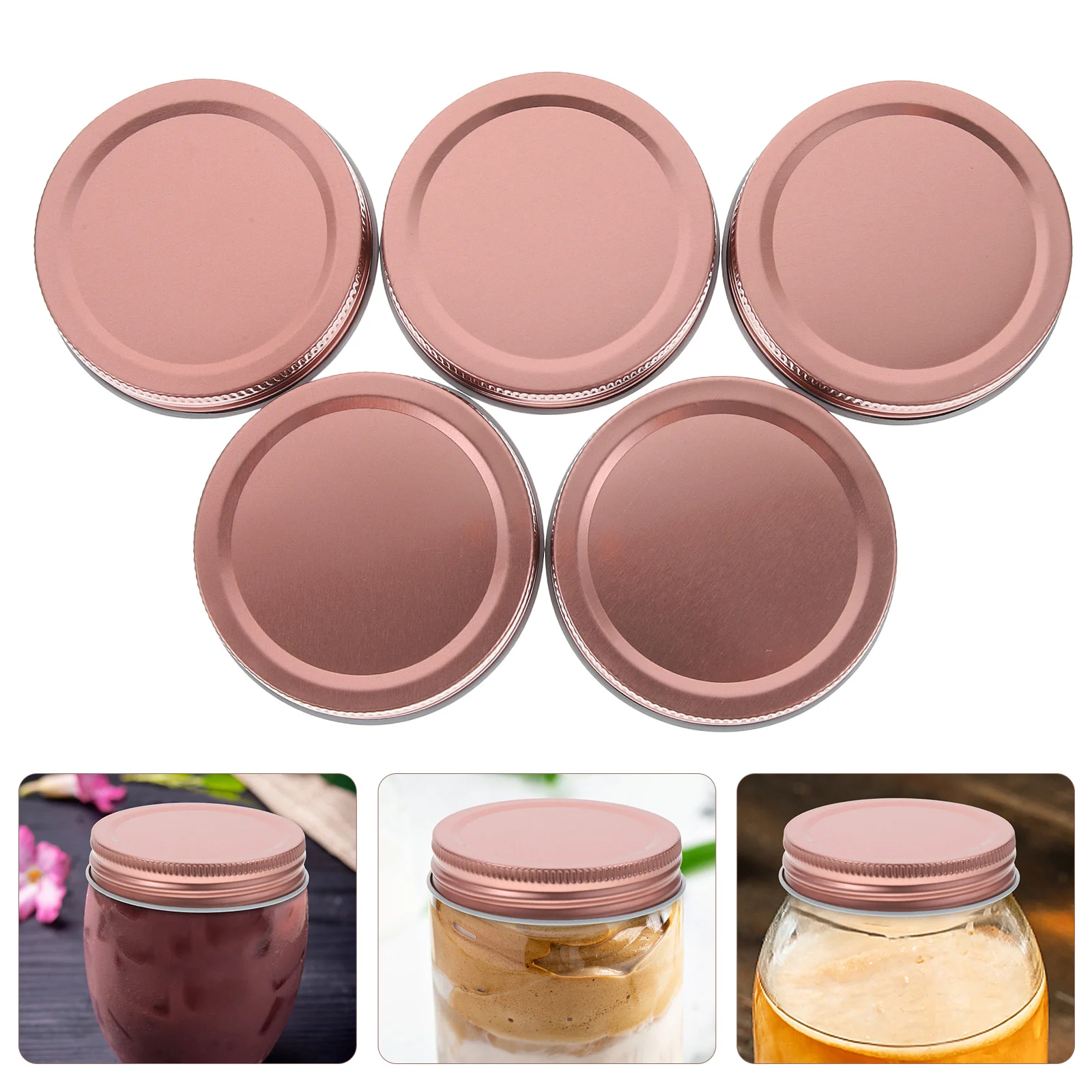 

12Pcs Mason Jar Lids Sturdy Tinplate Leakproof Multipurpose Canning Covers Practical Reusable Jar Covers