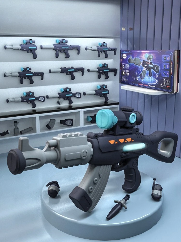 Magnetyczny pistolet dla dzieci, pistolet do samodzielnego montażu, edukacyjna symulacja, zabawka DIY z dźwiękiem i światłem, jajko Baole dla chłopców